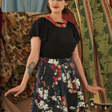 Midnight Garden Skater Skirt