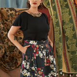 Midnight Garden Skater Skirt