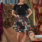 Midnight Garden Skater Skirt