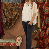 side zipper, sueded stretch fabric, ankle slit , pockets