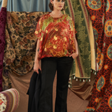 Stretch Suede Trousers in Black