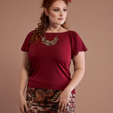 Belle Top in Burgundy
