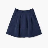 Deep Navy Quilted Skater Skirt