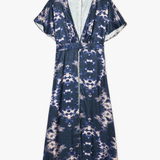 Kimono Dress in Denim Tie Dye