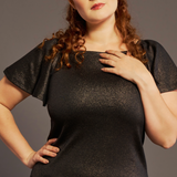 Belle Top in Gold Glitter