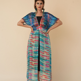 Kimono Dress in Rainbow Days