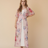 Kimono Dress in Rose Shower