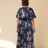 Kimono Dress in Denim Tie Dye