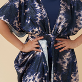Kimono Dress in Denim Tie Dye
