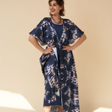 Kimono Dress in Denim Tie Dye