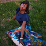 Garden Skirt in Peacock