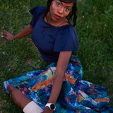 Garden Skirt in Peacock