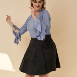 Film Noir Jacquard Skater Skirt