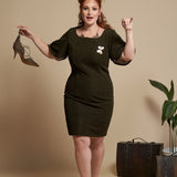 Wanderlust Dress in Moss Green