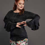 Leaf Sleeve Top