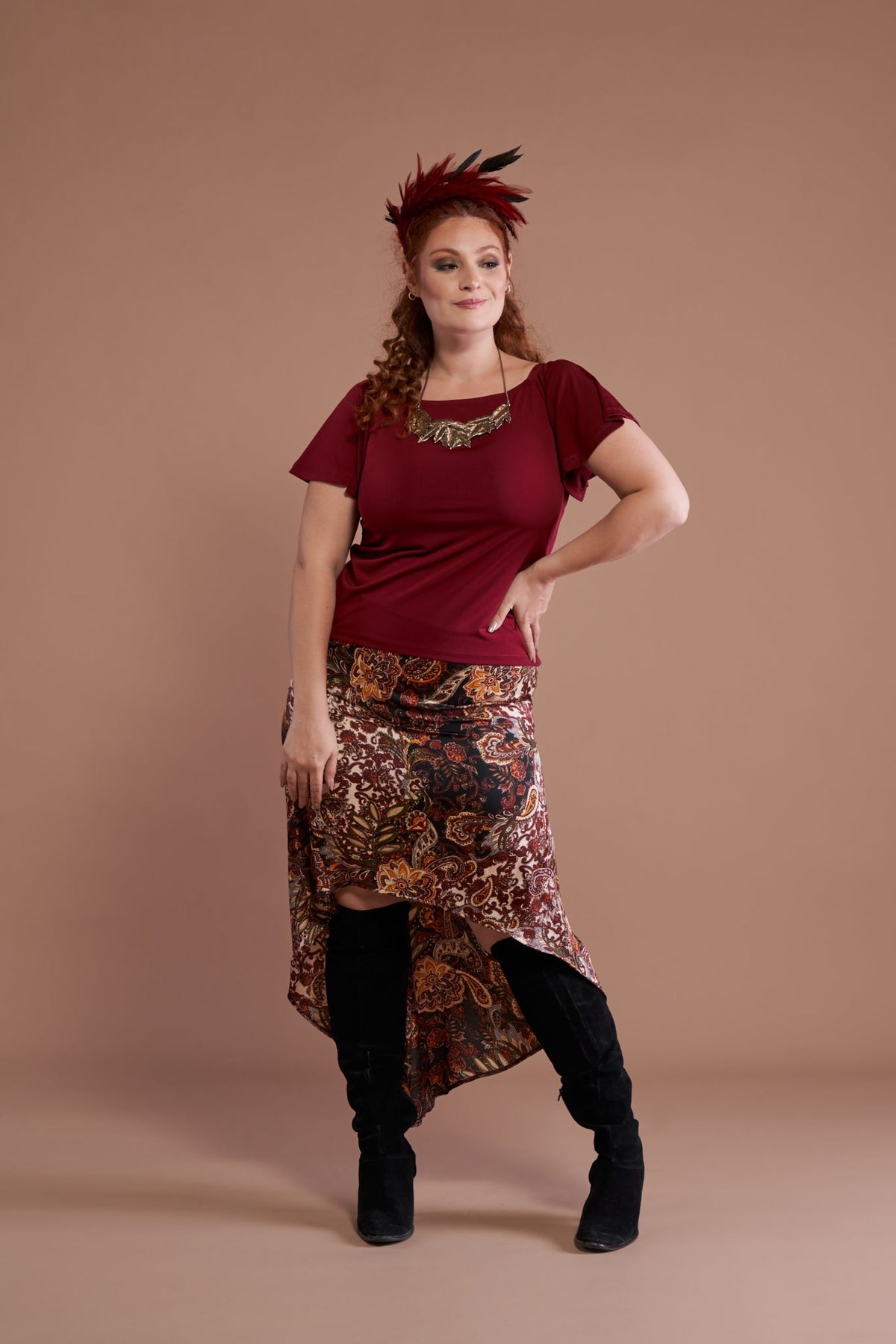 Seasons Skirt in Fall Paisley